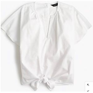 Jcrew tie front top with button back